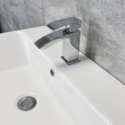 Aegean Satin Black Bathroom Furniture 1100mm Basin Sink Unit + Toilet Suite 11 Aegean Satin Black Bathroom Furniture 1100mm Basin Sink Unit + Toilet Suite -Comparethebathroom Shop Moonstone Satin Black FS Tap jpg 1