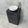 Aegean Satin Black Floorstanding Bathroom Vanity Unit Suite With Wok Basin & Tap -Comparethebathroom Shop Moonstone Satin Black FS Wok Basin jpg webp