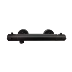 Myra Matt Black Round Modern Style Thermostatic Bathroom Shower Bar Valve