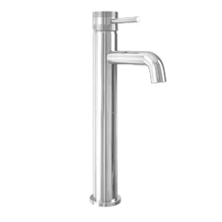 Core Chrome Finish Modern Round Style Tall Mono Basin Mixer Bathroom Tap