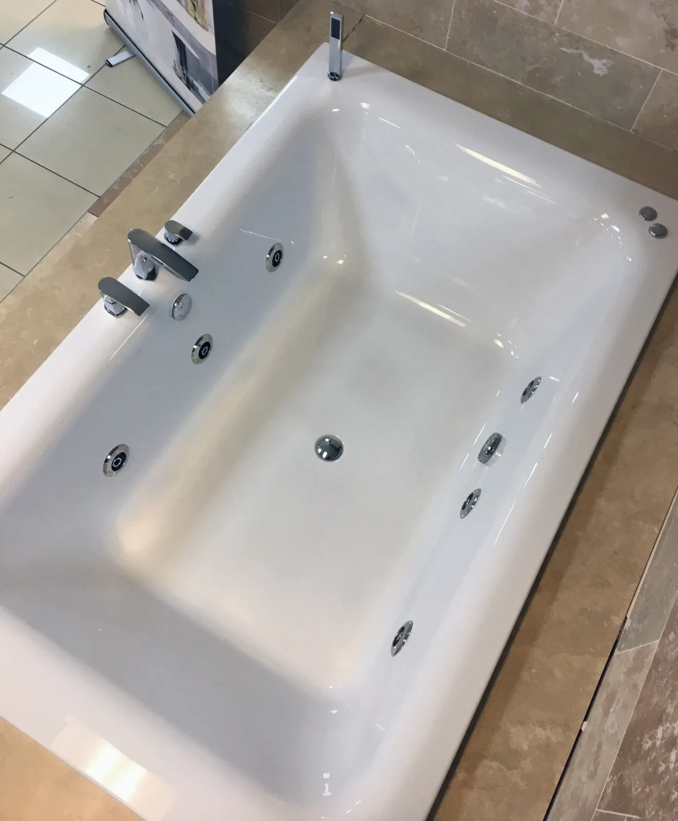 Olena 1900 X 1200mm Luxury Large Bath + Whirlpool Type Spa Jets Option 5 Olena 1900 X 1200mm Luxury Large Bath + Whirlpool Type Spa Jets Option - Image 3