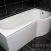 P Shape Showerbath With Panel And Screen – Right Hand Options -Comparethebathroom Shop P Shape Showerbath Bath Panel 6mm Glass Screen Panel Made in UK Right Hand Close