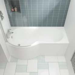 Whirlpool Acrylic Spa P Shaped Bath And Shower Screen – Left Hand Bath 11 Whirlpool Acrylic Spa P Shaped Bath And Shower Screen – Left Hand Bath -Comparethebathroom Shop P Shaped showerbath Left Hand Bath Side WBP1785L jpg webp 2