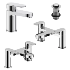 Peony Designer Style Tap Range Basin Sink Mono Mixer Bath Shower Mixer Taps