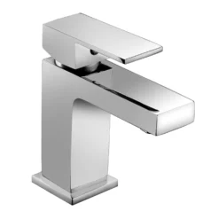 Pia Basin Mono Mixer Tap Modern Square Style Chrome Finish With Waste -Comparethebathroom Shop Pia Basin Mono Mixer Tap Modern Square Style Chrome Finish Single Lever 2