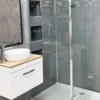 Ex-Bathstore Playtime Chrome Frame 8mm Walk In Shower Package Inc Shower Tray -Comparethebathroom Shop Playtime Chrome With Flipper no end panel jpg webp