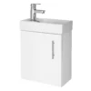 Premier® Minimalist Compact Cloak 400mm Wall Hung Vanity Unit & Basin Sink White -Comparethebathroom Shop Premier Minimalist 400mm Wall Hung Cloak Vanity Unit Ceramic Basin White jpg