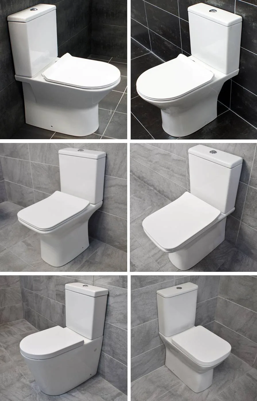 Rimless Toilet Selection Modern Close Coupled WC Soft Close Seat 3 Rimless Toilet Selection Modern Close Coupled WC Soft Close Seat