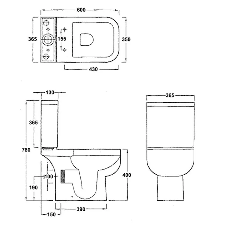 Rak Series 600 Toilet Inc Soft Close Seat Short Projection Compact Toilet WC 6 Rak Series 600 Toilet Inc Soft Close Seat Short Projection Compact Toilet WC - Image 4
