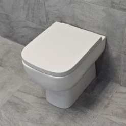 Rak Series 600 Back To Wall Rimless Toilet Pan Including Seat WC
