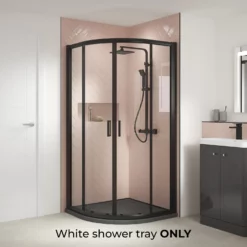 Rene Black Framed Quadrant Shower Enclosure Cubicle 800mm Or 900mm