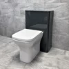 Ross 500mm WC Toilet Unit With Back To Wall WC Pan White Or Anthracite Grey -Comparethebathroom Shop Rio Ross Anthracite WC Unit Gina SQ BTW Pan Side jpg webp