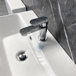 RAK Series 600 Toilet + Ross 550mm Vanity Unit Bathroom Suite White / Anthracite -Comparethebathroom Shop Rio Ross 550 White Vanity Series 600 Toilet Tap 1