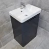 Ross Curved Vanity Basin Sink Unit – Anthracite – 550mm + 700mm With Tap Option -Comparethebathroom Shop Rio Ross 550 anthracite side jpg webp