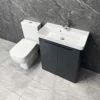RAK Series 600 Toilet + Ross 700mm Vanity Unit Bathroom Suite White / Anthracite 1 RAK Series 600 Toilet + Ross 700mm Vanity Unit Bathroom Suite White / Anthracite -Comparethebathroom Shop Rio Ross 600mm Anthracite Vanity Unit With Series 600 Toilet Basin