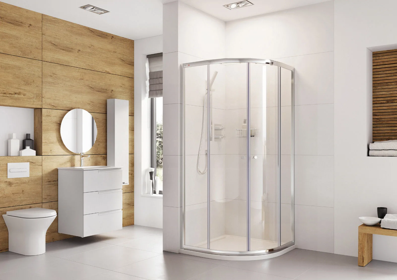 Roman Haven 800mm Quadrant Shower Enclosure Cubicle Made In The UK 3 Roman Haven 800mm Quadrant Shower Enclosure Cubicle Made In The UK - Image 2