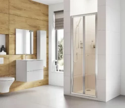 Roman Haven 6 Bi-Fold Shower Door With Optional Side Panel Chrome