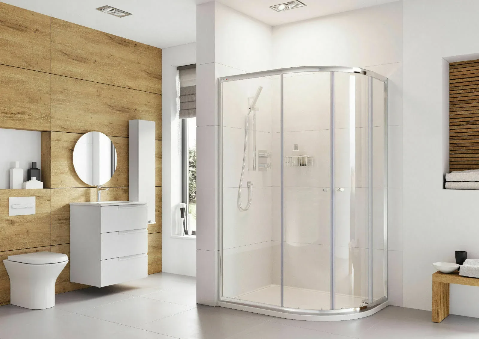 Roman Haven 6 Offset Quadrant Shower Cubicle Enclosure 3 Roman Haven 6 Offset Quadrant Shower Cubicle Enclosure