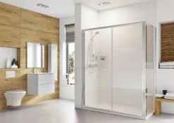 Roman Haven 6 Sliding Shower Door With Optional Side Panel Chrome Made In The UK
