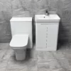 Ross Anthracite Grey Or White Gloss 550mm Vanity Sink Unit & WC Unit Ensuite Set 2 Ross Anthracite Grey Or White Gloss 550mm Vanity Sink Unit & WC Unit Ensuite Set -Comparethebathroom Shop Ross 500mm White Vanity WC Set Front jpg webp