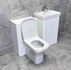 Ross Anthracite Grey Or White Gloss 550mm Vanity Sink Unit & WC Unit Ensuite Set 13 Ross Anthracite Grey Or White Gloss 550mm Vanity Sink Unit & WC Unit Ensuite Set -Comparethebathroom Shop Ross 500mm White Vanity WC Set Side jpg webp