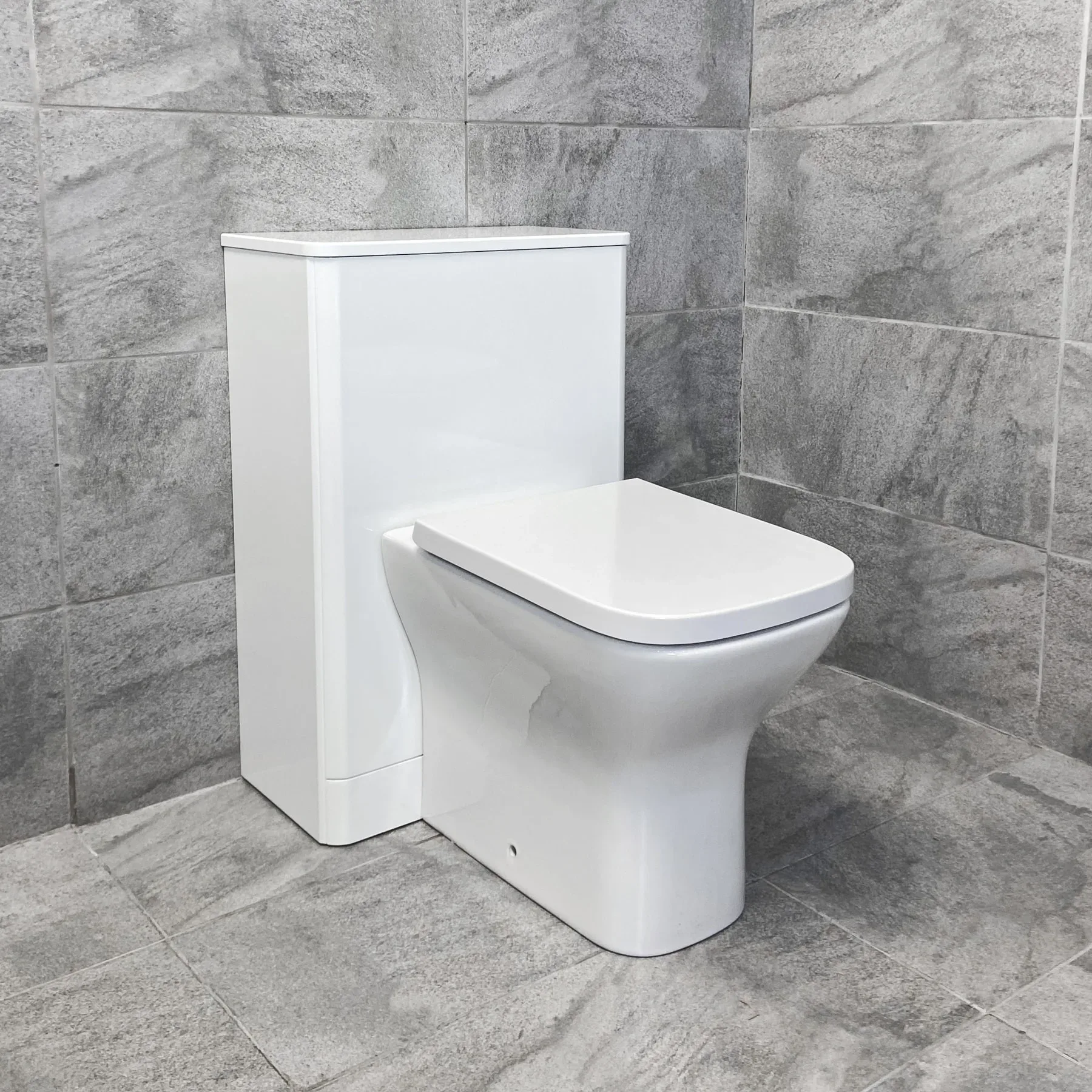 Pacific White Gloss Curved 1000mm Vanity Sink & WC Unit Bathroom Set Ensuite 7 Pacific White Gloss Curved 1000mm Vanity Sink & WC Unit Bathroom Set Ensuite - Image 5