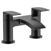 Amelia Matt Black Curved Modern Style Bath Filler Mixer Tap Including Bath Waste -Comparethebathroom Shop SB03 Design SB black bath tap web jpg webp