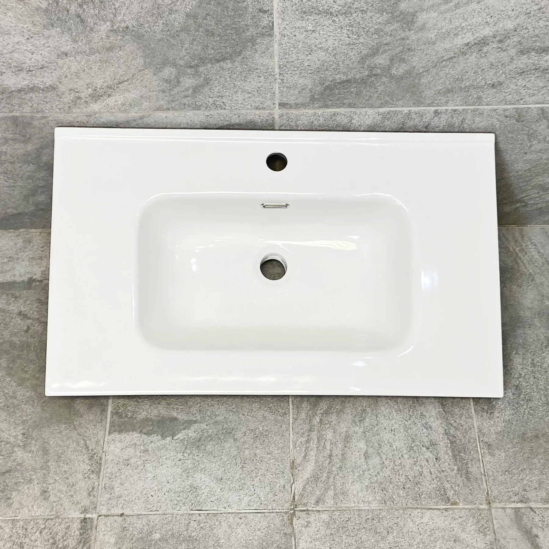 740mm X 465mm Ceramic Bathroom Sink Vanity Basin Rectangular 5 740mm X 465mm Ceramic Bathroom Sink Vanity Basin Rectangular - Image 3