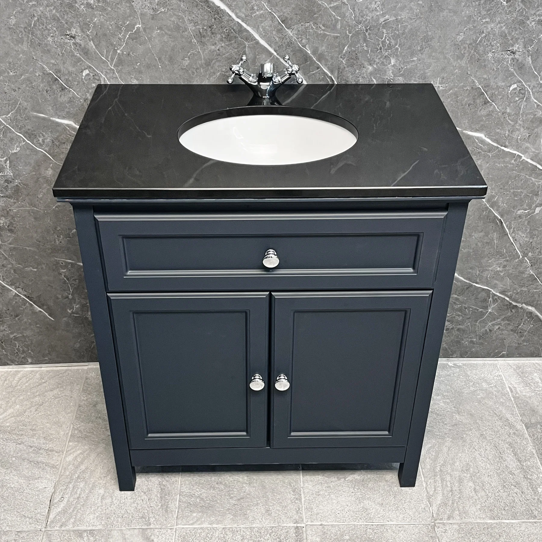 Savoy Traditional Style White Or Grey 800mm Vanity Unit Inc. Worktop & Basin 3 Savoy Traditional Style White Or Grey 800mm Vanity Unit Inc. Worktop & Basin