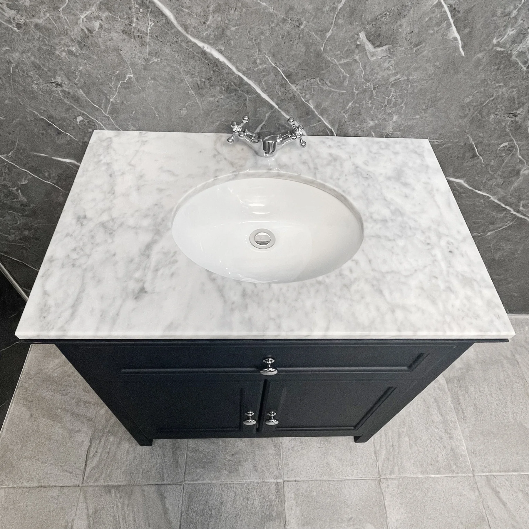 Savoy Traditional Style White Or Grey 800mm Vanity Unit Inc. Worktop & Basin 14 Savoy Traditional Style White Or Grey 800mm Vanity Unit Inc. Worktop & Basin - Image 12