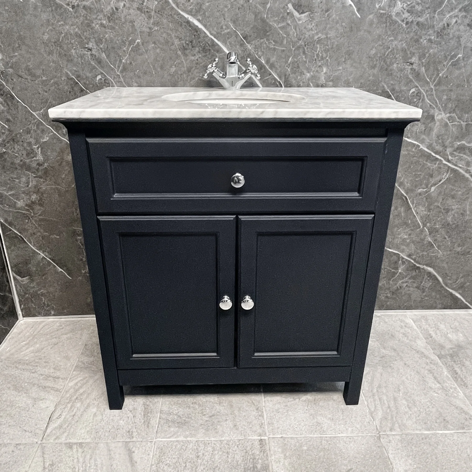 Savoy Traditional Style White Or Grey 800mm Vanity Unit Inc. Worktop & Basin 13 Savoy Traditional Style White Or Grey 800mm Vanity Unit Inc. Worktop & Basin - Image 11