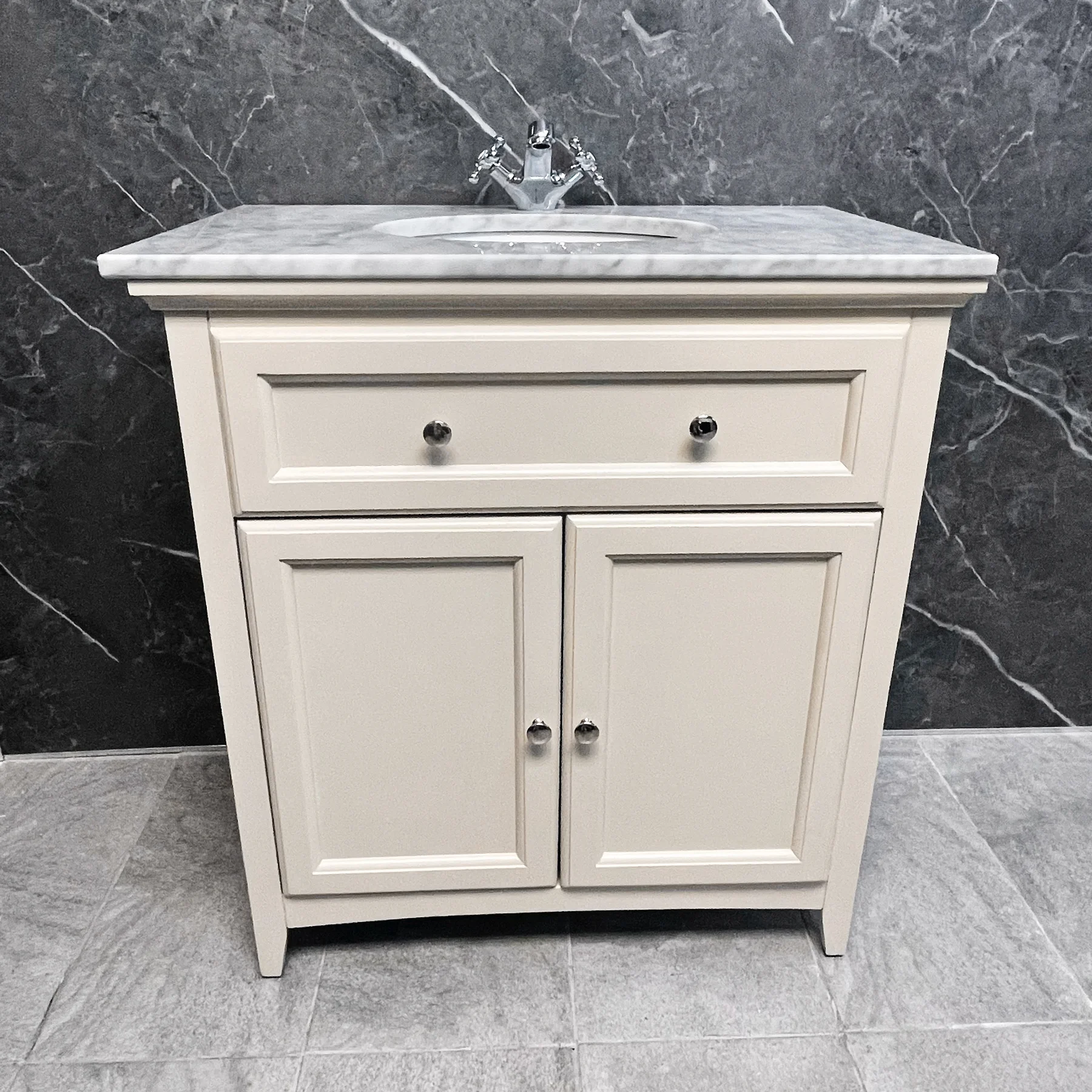 Savoy Traditional Style White Or Grey 800mm Vanity Unit Inc. Worktop & Basin 9 Savoy Traditional Style White Or Grey 800mm Vanity Unit Inc. Worktop & Basin - Image 7