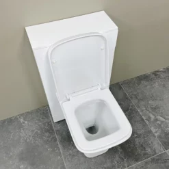 Compact WC Unit With Concealed Cistern With Optional Gina Square Toilet Pan -Comparethebathroom Shop Savu WC Unit Gina Pan Open jpg webp