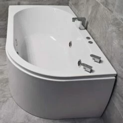 Luxury Corner Bath Whirlpool 1550mm X 900mm – Left Hand Bath 13 Luxury Corner Bath Whirlpool 1550mm X 900mm – Left Hand Bath -Comparethebathroom Shop Serena Offset Corner Bath End RH