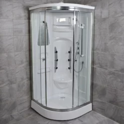 Shower Enclosure Cubicle Cabin Cubicle With Body Jets / Non Steam No Electrics