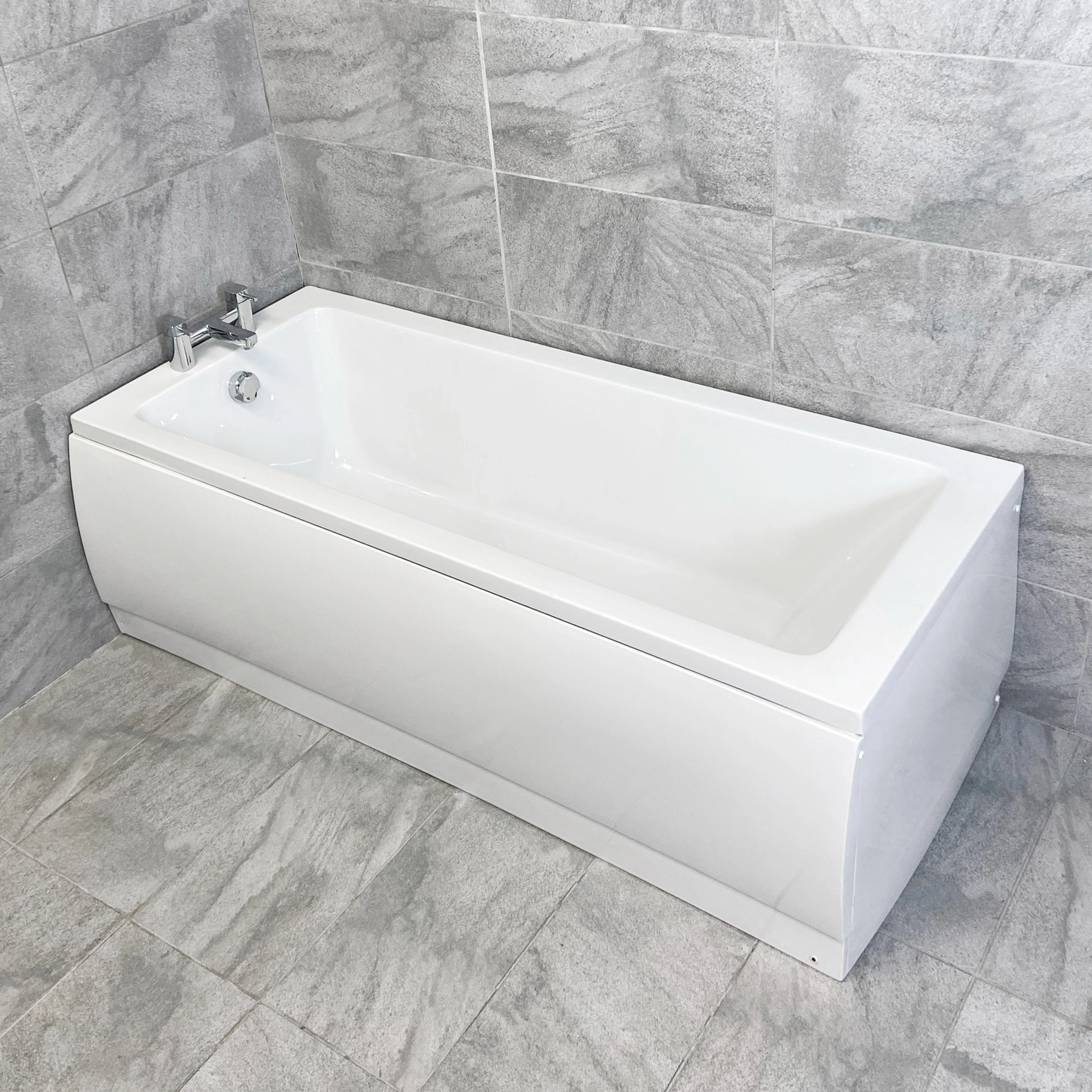Suma 1600 X 700mm White Acrylic Square Single Ended Bath With Panel Options 3 Suma 1600 X 700mm White Acrylic Square Single Ended Bath With Panel Options
