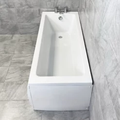 Suma 1600 X 700mm White Acrylic Square Single Ended Bath With Panel Options 8 Suma 1600 X 700mm White Acrylic Square Single Ended Bath With Panel Options -Comparethebathroom Shop Sienna Sierra Bath End 1