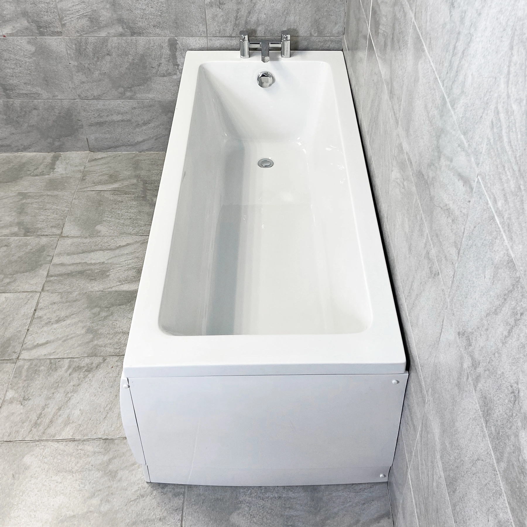 Suma 1600 X 700mm White Acrylic Square Single Ended Bath With Panel Options 5 Suma 1600 X 700mm White Acrylic Square Single Ended Bath With Panel Options - Image 3