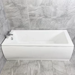 Siera 1700 X 700mm Single Ended Bath White Acrylic Straight Bathtub -Comparethebathroom Shop Sienna Sierra Bath Side
