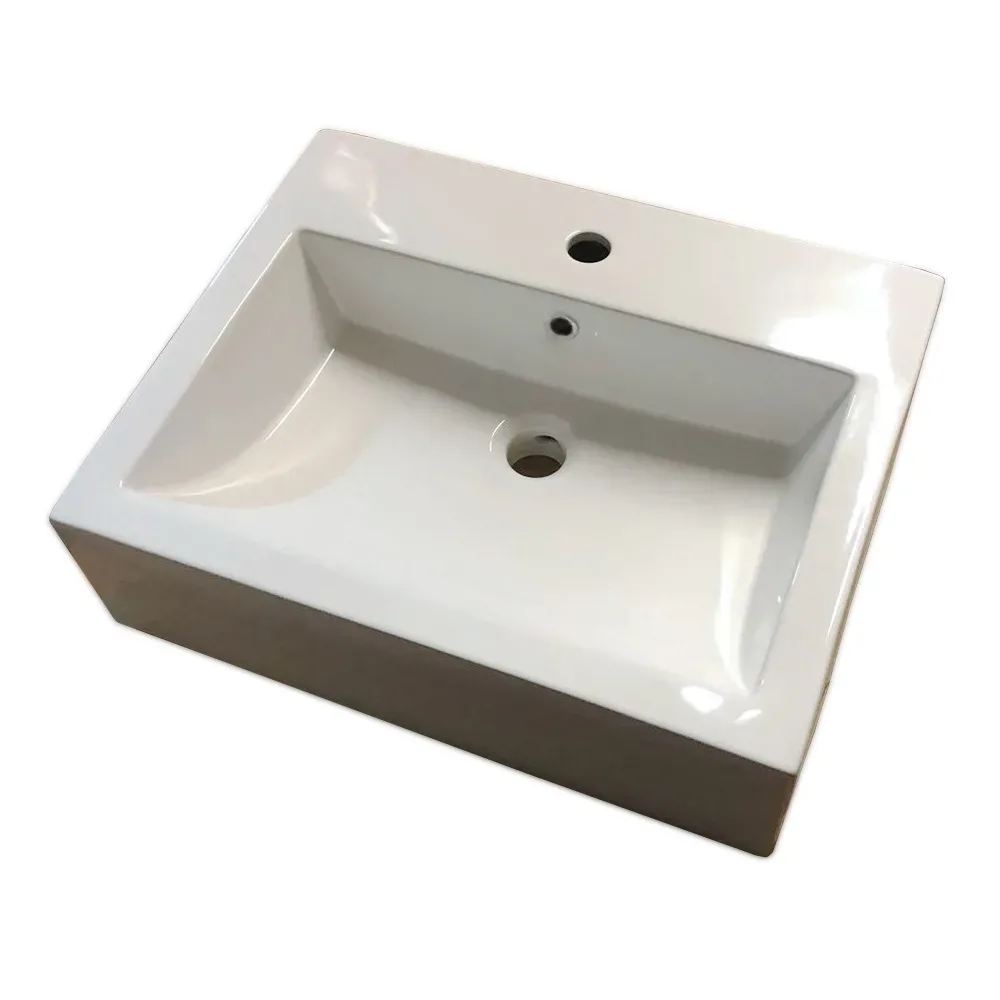 Bologna Sit On 1 Tap Hole Basin Bathroom Sink White Square Style 1 Tap Hole 3 Bologna Sit On 1 Tap Hole Basin Bathroom Sink White Square Style 1 Tap Hole