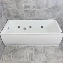 Sloane 1700 X 750mm Whirlpool Acrylic White Spa Bath – 6 Jet Or 11 Jet 11 Sloane 1700 X 750mm Whirlpool Acrylic White Spa Bath – 6 Jet Or 11 Jet -Comparethebathroom Shop Sloane Slim 1700 750 ETH Whirlpool Bath Side 6Jet jpg webp