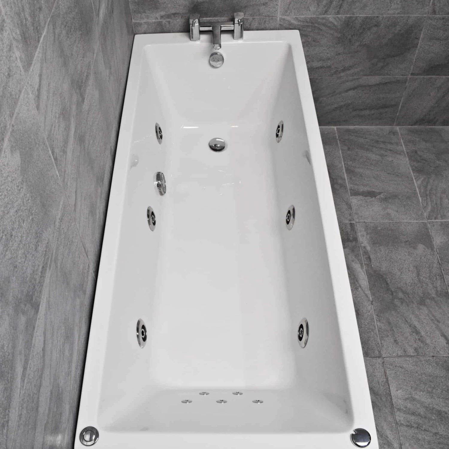 Sadie Slim Rim Square Whirlpool Spa Bath – 1500mm Or 1700mm – 6 Or 11 Jets 7 Sadie Slim Rim Square Whirlpool Spa Bath – 1500mm Or 1700mm – 6 Or 11 Jets - Image 5
