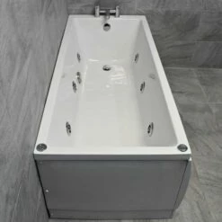 Sadie Slim Rim Square Whirlpool Spa Bath 6 Or 11 Jets Panel Options 15 Sadie Slim Rim Square Whirlpool Spa Bath 6 Or 11 Jets Panel Options -Comparethebathroom Shop Square Slim Jacuzzi Bath 6H End 1