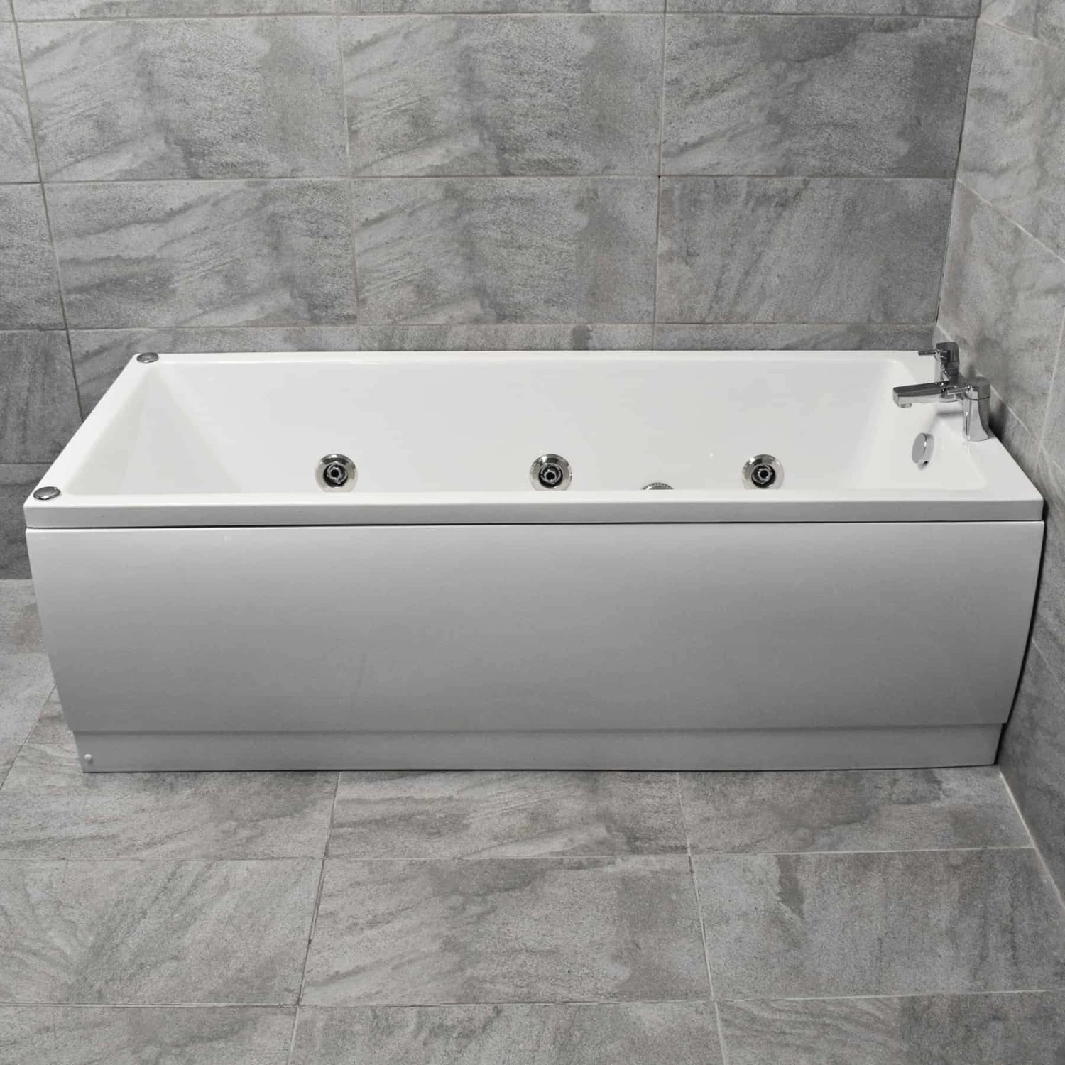 Sadie Slim Rim Square Whirlpool Spa Bath – 1500mm Or 1700mm – 6 Or 11 Jets 6 Sadie Slim Rim Square Whirlpool Spa Bath – 1500mm Or 1700mm – 6 Or 11 Jets - Image 4