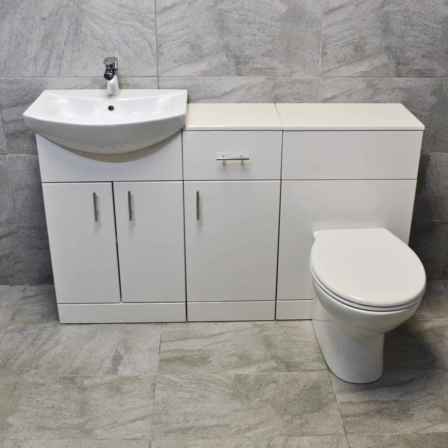 1350mm Vanity Set Bathroom Furniture Suite Sink Storage Drawerline White 3 1350mm Vanity Set Bathroom Furniture Suite Sink Storage Drawerline White