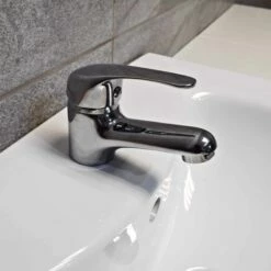 Grey Ash Finish Vanity Basin Sink Unit 550mm Bathroom Storage Cupboard 2 Door 11 Grey Ash Finish Vanity Basin Sink Unit 550mm Bathroom Storage Cupboard 2 Door -Comparethebathroom Shop St Moritz 1350 CF2 Pippa Tap Uma