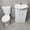 550mm Cloakroom Bathroom Vanity Basin Sink Unit + Toilet Set Suite + Tap Option 1 550mm Cloakroom Bathroom Vanity Basin Sink Unit + Toilet Set Suite + Tap Option -Comparethebathroom Shop St Moritz 550 Gina V05 Set Front jpg webp