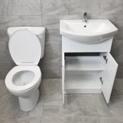 550mm Cloakroom Bathroom Vanity Basin Sink Unit + Toilet Set Suite + Tap Option -Comparethebathroom Shop St Moritz 550 Gina V05 Set Open jpg webp