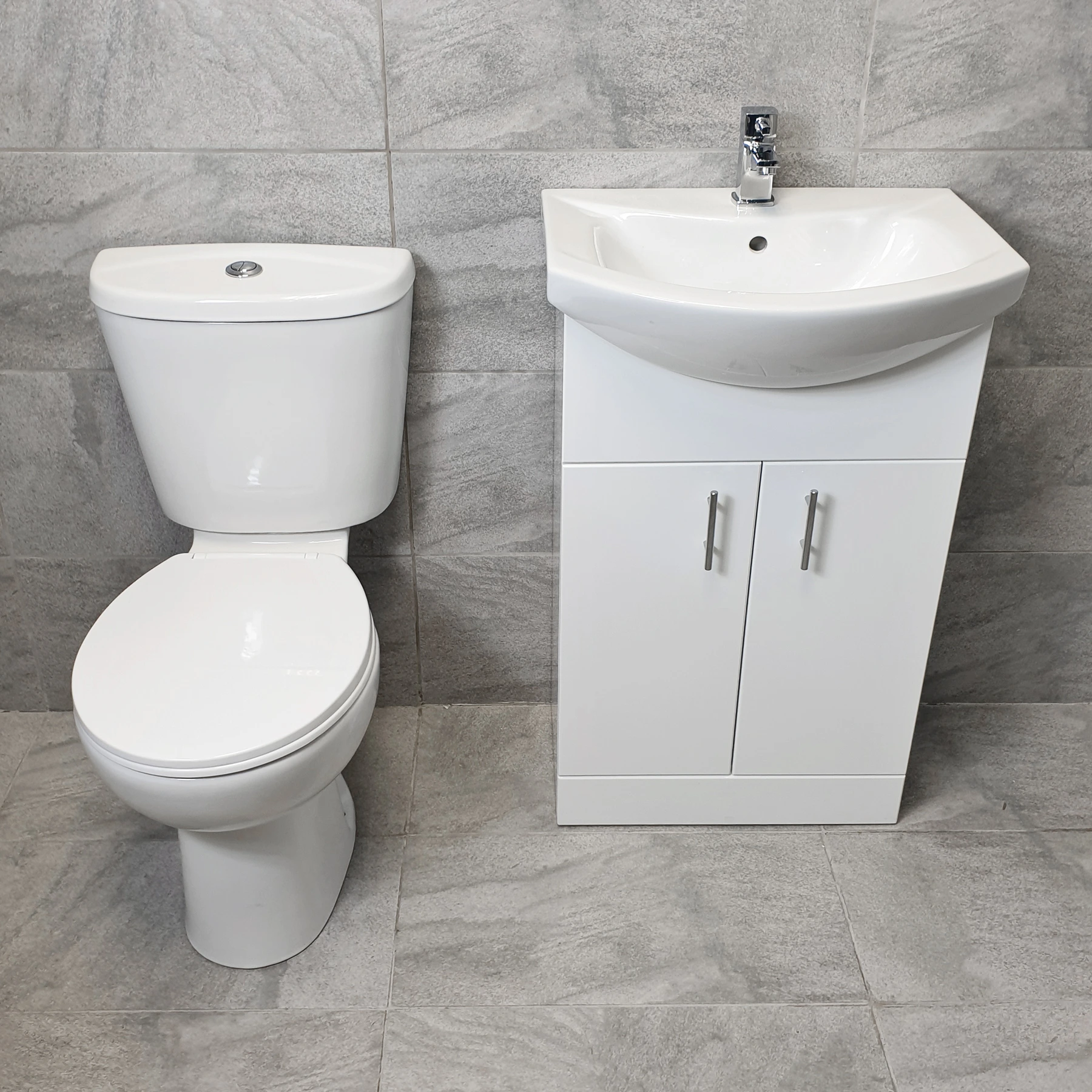 Toilet + Vanity Basin Sink Unit Set Cloakroom Bathroom Suite 450 550 650 750 9 Toilet + Vanity Basin Sink Unit Set Cloakroom Bathroom Suite 450 550 650 750 - Image 7