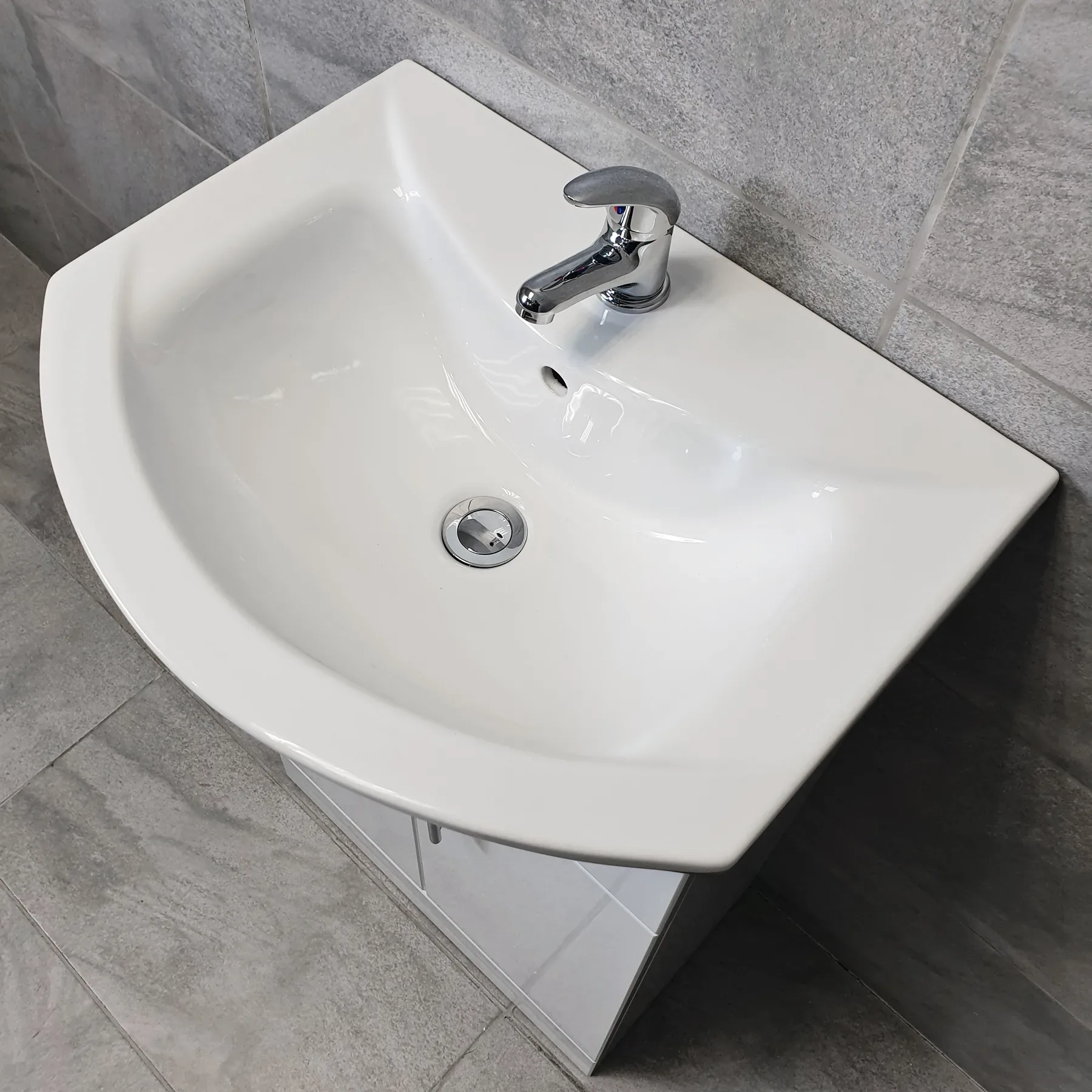 550mm Bathroom Vanity Unit & Ceramic Basin Sink Cupboard Storage Optional Tap 5 550mm Bathroom Vanity Unit & Ceramic Basin Sink Cupboard Storage Optional Tap - Image 3